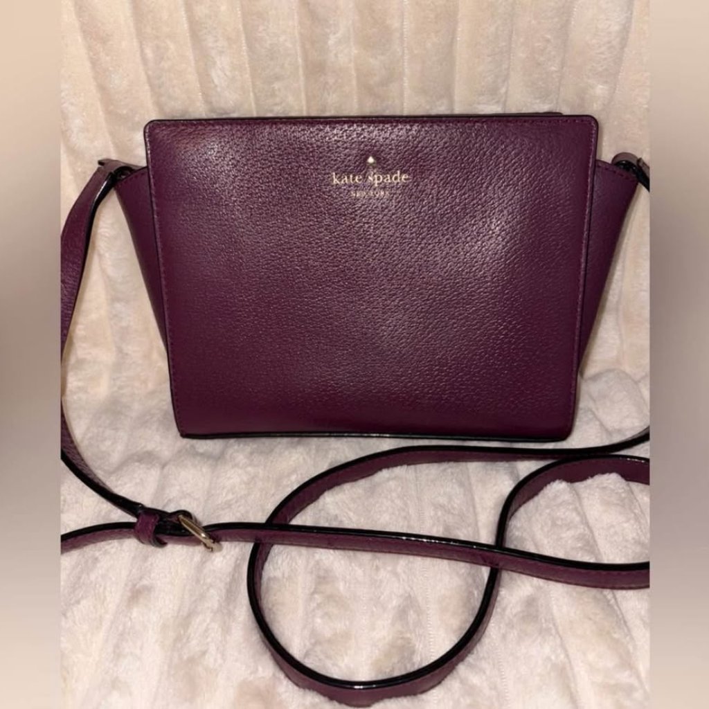 Kate Spade New York Grand Street Hayden Crossbody Bag In Plum (Retail $249)